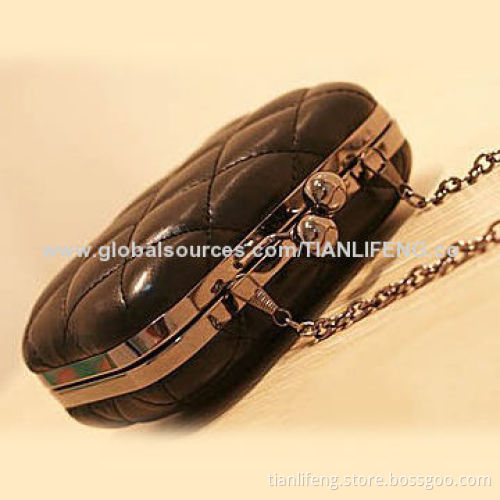 Female PU wallet, long chain, suitable for evening party